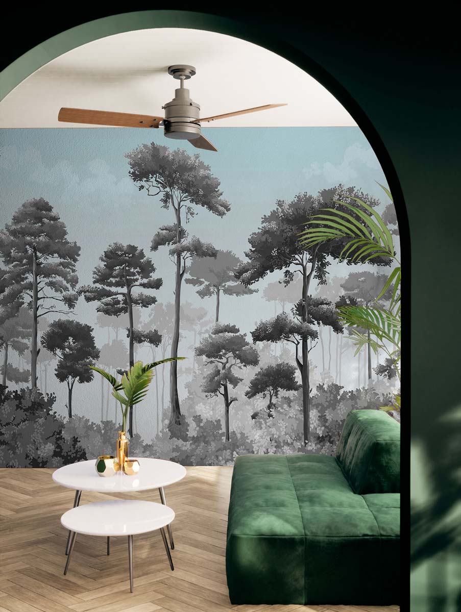 Veer Decor Matsu Pack 1 & 2 in Gray Wall Mural Nature Mural Gray  Mural - 8184-BDL-CA5