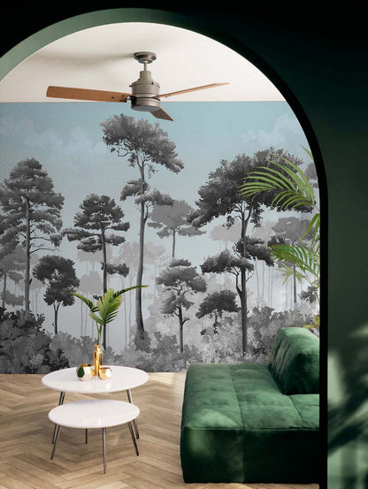 Veer Decor Matsu Pack 1 & 2 in Gray Wall Mural Nature Mural Gray  Mural - 8184-BDL-CA5