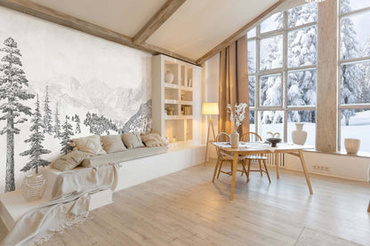 Veer Decor Mountains Pack 1, 2 & 3 in Black Wall Mural Nature Mural Black  Mural - 8184-BDL-CD