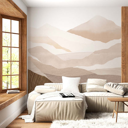 Veer Decor Montagna Pack 1, 2 & 3 in Pink Wall Mural Nature Mural Pink  Mural - 8184-BDL-CE2