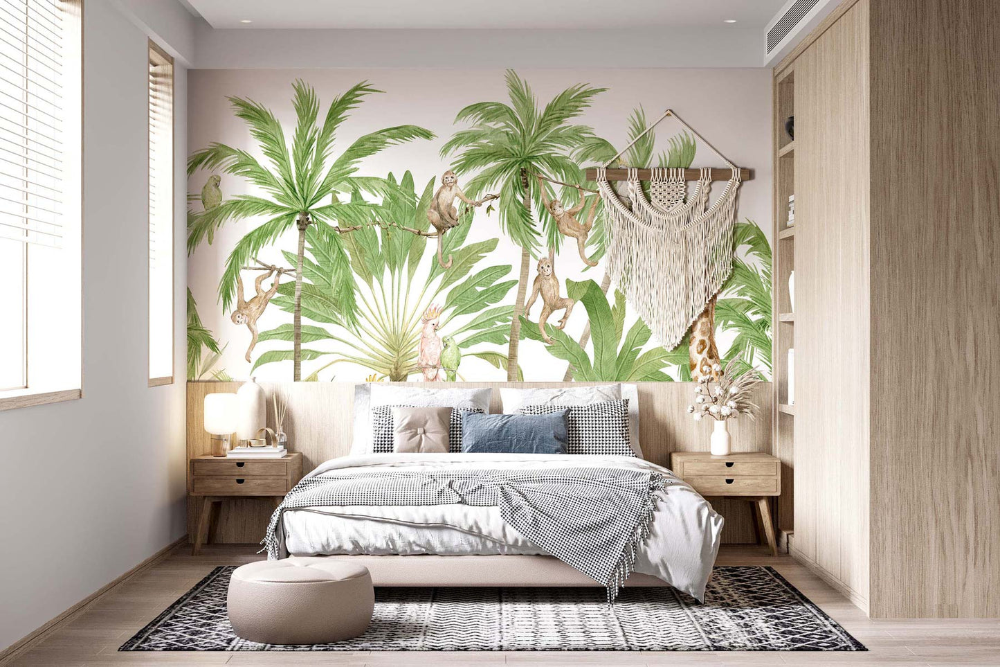 Veer Decor Palm Tree Pack 1 & 2 in Brown Wall Mural Nature Mural Brown  Mural - 8184-BDL-CM