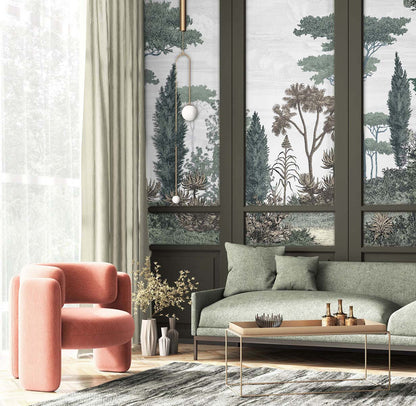 Veer Decor Pinery Pack 1, 2 & 3 in Green Wall Mural Nature Mural Green  Mural - 8184-BDL-CN1