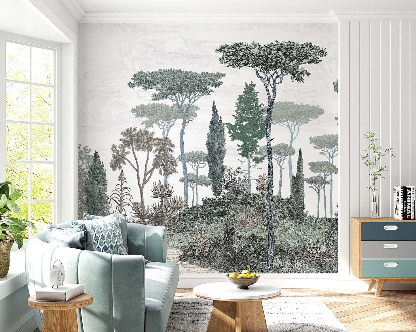 Veer Decor Pinery Pack 1, 2 & 3 in Green Wall Mural Nature Mural Green  Mural - 8184-BDL-CN1