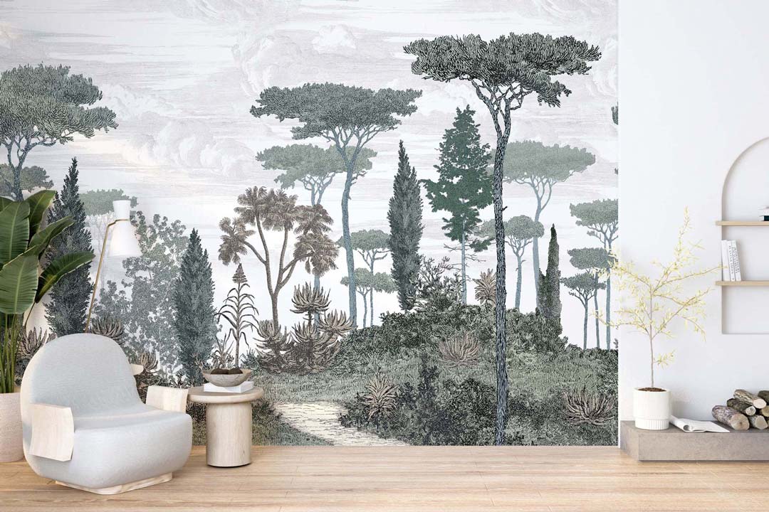 Veer Decor Pinery Pack 1, 2 & 3 in Green Wall Mural Nature Mural Green  Mural - 8184-BDL-CN1