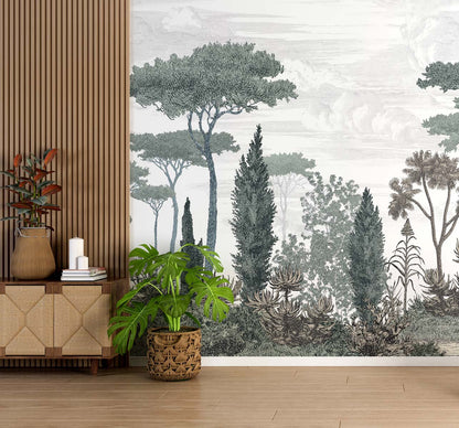 Veer Decor Pinery Pack 1, 2 & 3 in Green Wall Mural Nature Mural Green  Mural - 8184-BDL-CN1