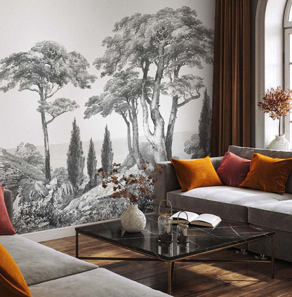 Veer Decor Porquerolles Pack 1, 2 & 3 in Gray Wall Mural Nature Mural Gray  Mural - 8184-BDL-CP
