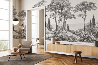 Veer Decor Porquerolles Pack 1, 2 & 3 in Gray Wall Mural Nature Mural Gray  Mural - 8184-BDL-CP