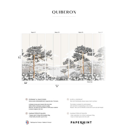 Veer Decor Quiberon Pack 1, 2 & 3 in White Wall Mural Nature Mural White  Mural - 8184-BDL-CR2