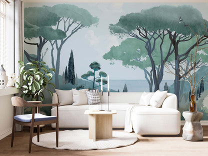 Veer Decor Riviera Pack 1, 2 & 3 in Green Wall Mural Coastal Mural Green  Mural - 8184-BDL-CU1