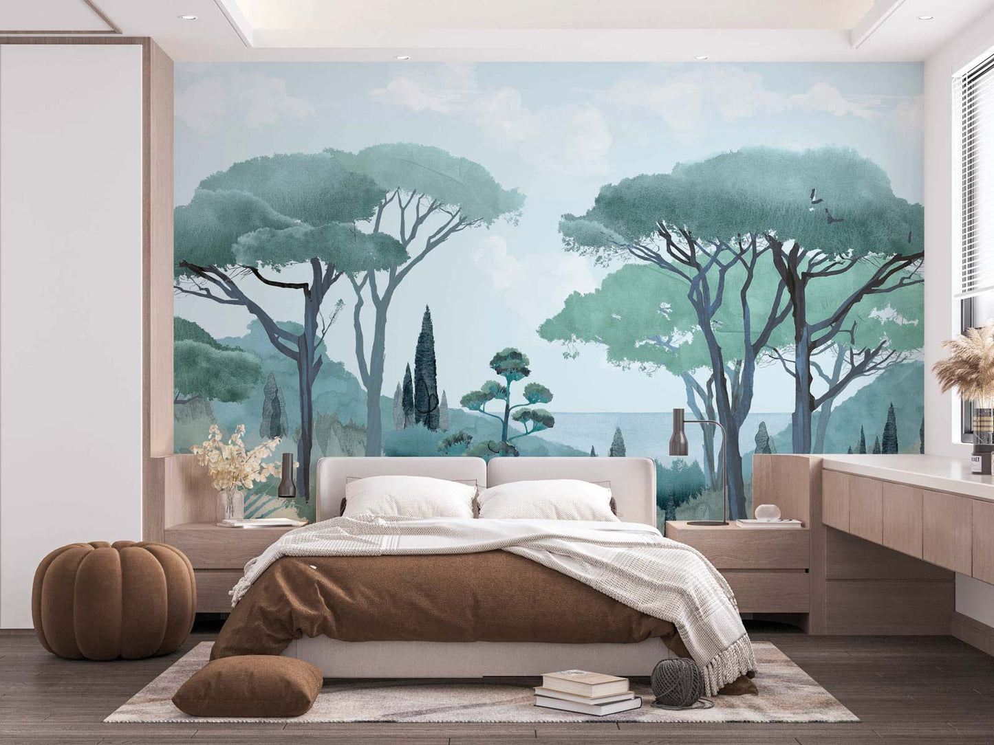 Veer Decor Riviera Pack 1, 2 & 3 in Green Wall Mural Coastal Mural Green  Mural - 8184-BDL-CU1