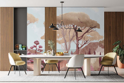 Veer Decor Riviera Pack 1, 2 & 3 in Orange Wall Mural Coastal Mural Orange  Mural - 8184-BDL-CU2