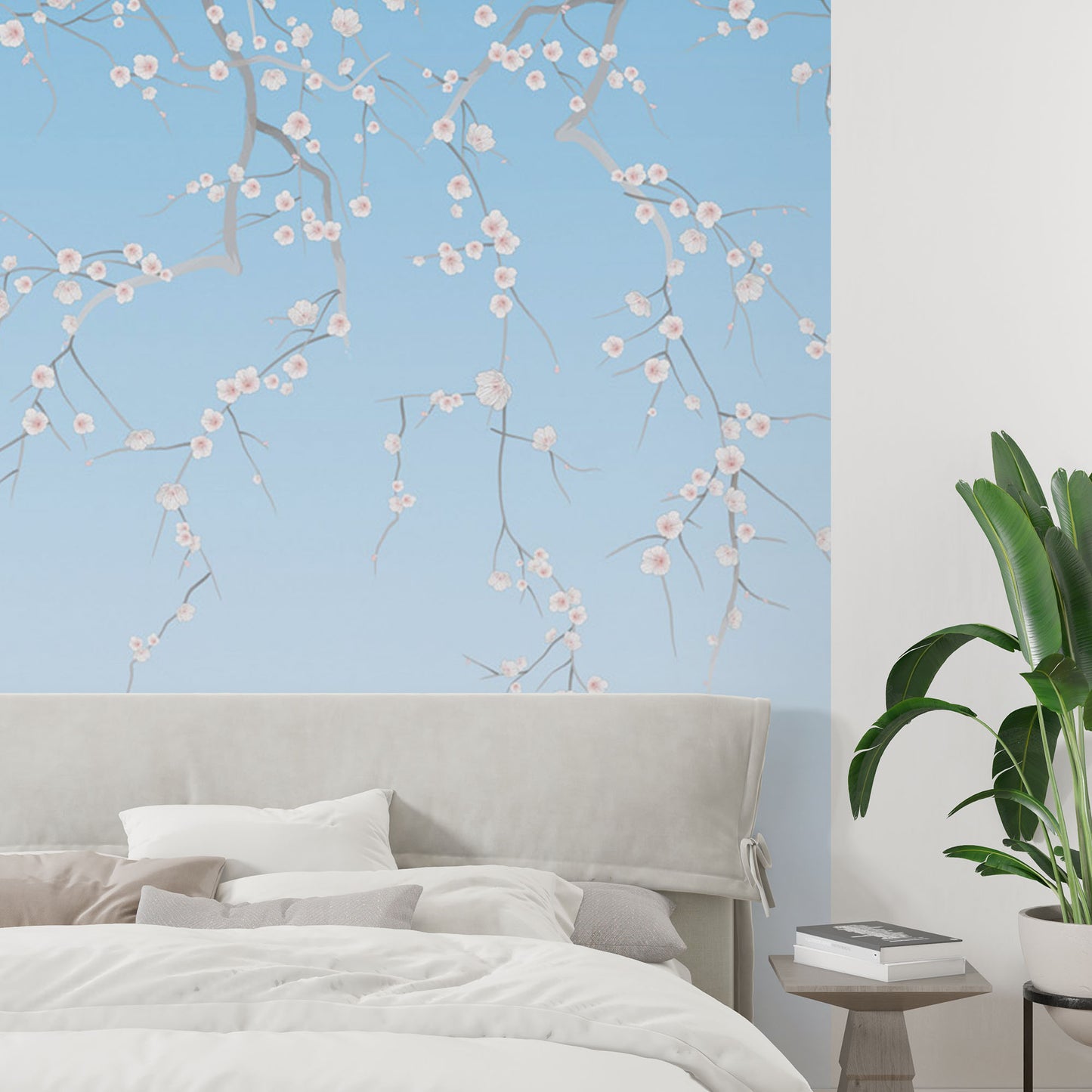 Veer Decor Sakura Pack 1 & 2 in Blue Wall Mural Botanical & Floral Mural Blue  Mural - 8184-BDL-CW1