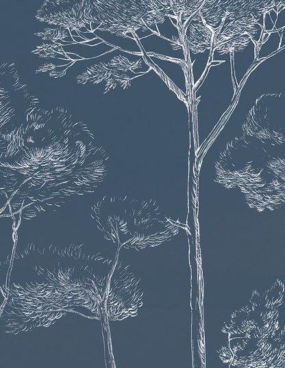 Veer Decor Under the Pines Pack 1 & 2 in Blue Wall Mural Nature Mural Blue  Mural - 8184-BDL-CY1