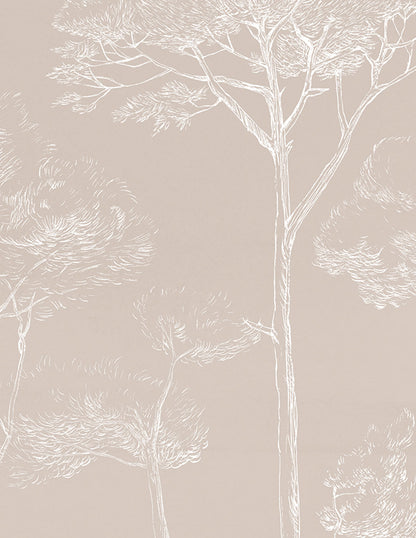 Veer Decor Under the Pines Pack 1 & 2 in Beige Wall Mural Nature Mural Beige  Mural - 8184-BDL-CY2