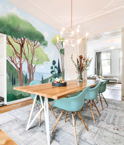 Veer Decor Tuscany Watercolor Pack 1, 2 & 3 in Multi Wall Mural Coastal Mural Multi  Mural - 8184-BDL-DA