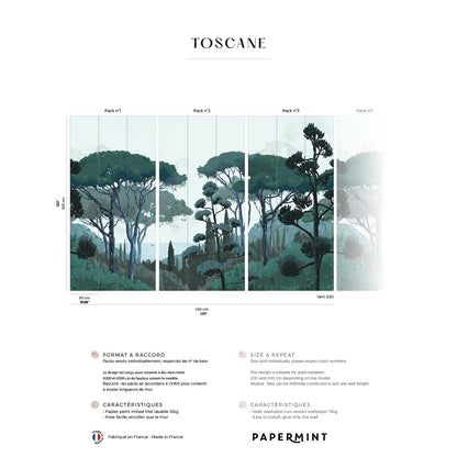 Veer Decor Tuscany Pack 1, 2 & 3 in Blue Wall Mural Coastal Mural Blue  Mural - 8184-BDL-DC1