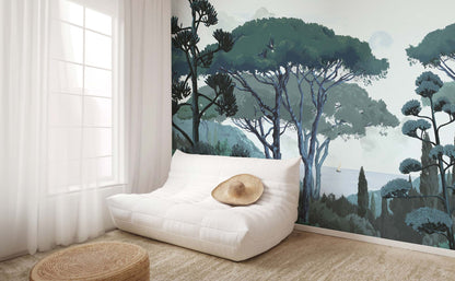 Veer Decor Tuscany Pack 1, 2 & 3 in Blue Wall Mural Coastal Mural Blue  Mural - 8184-BDL-DC1