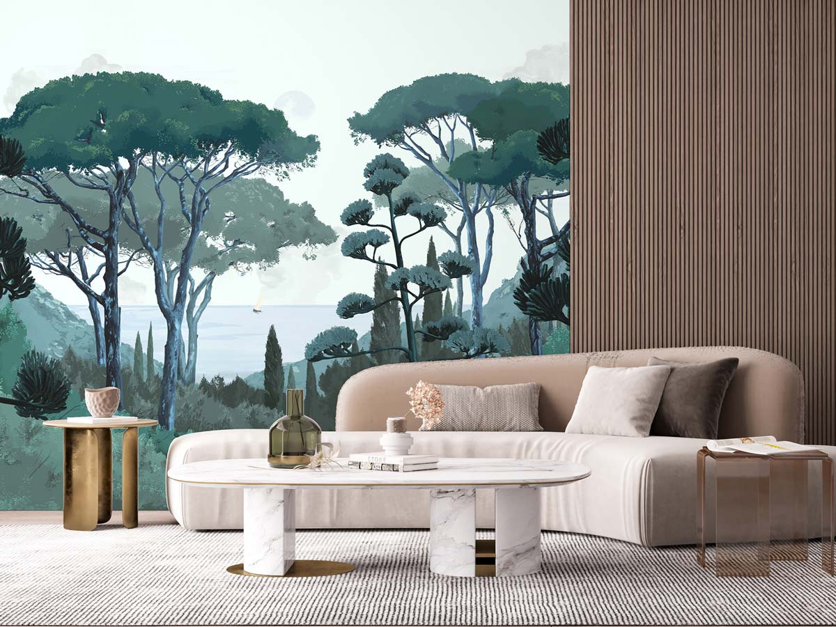 Veer Decor Tuscany Pack 1, 2 & 3 in Blue Wall Mural Coastal Mural Blue  Mural - 8184-BDL-DC1