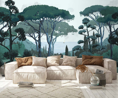Veer Decor Tuscany Pack 1, 2 & 3 in Blue Wall Mural Coastal Mural Blue  Mural - 8184-BDL-DC1