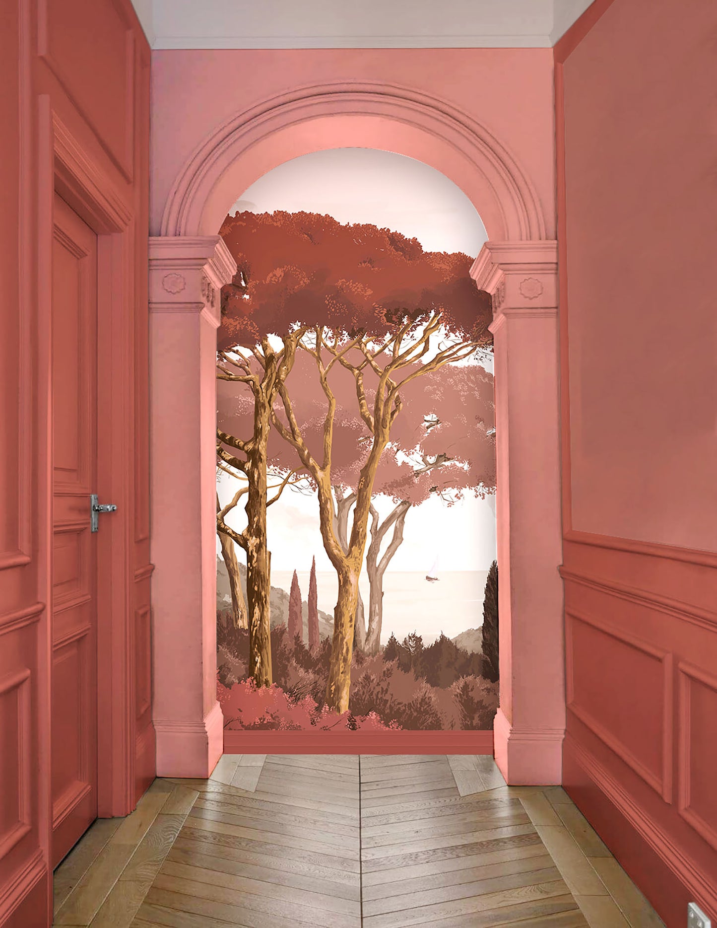 Veer Decor Tuscany Pack 1, 2 & 3 in Orange Wall Mural Coastal Mural Orange  Mural - 8184-BDL-DC2