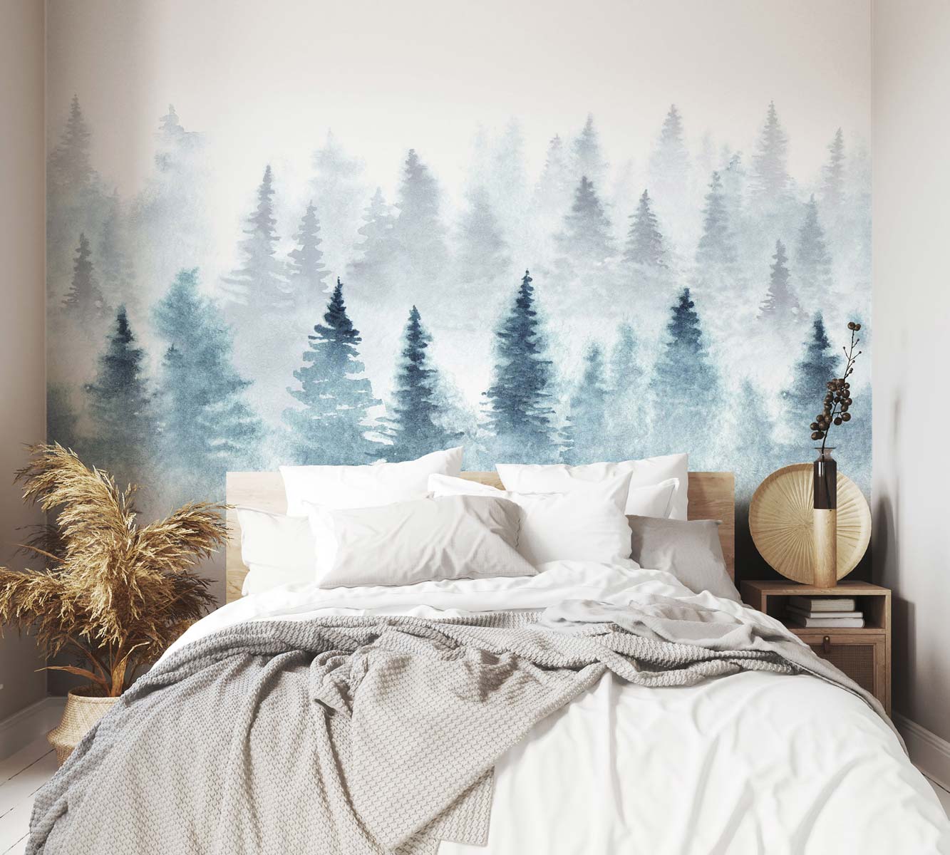 Veer Decor Winter Pack 1 & 2 in Blue Wall Mural Nature Mural Blue  Mural - 8184-BDL-DH