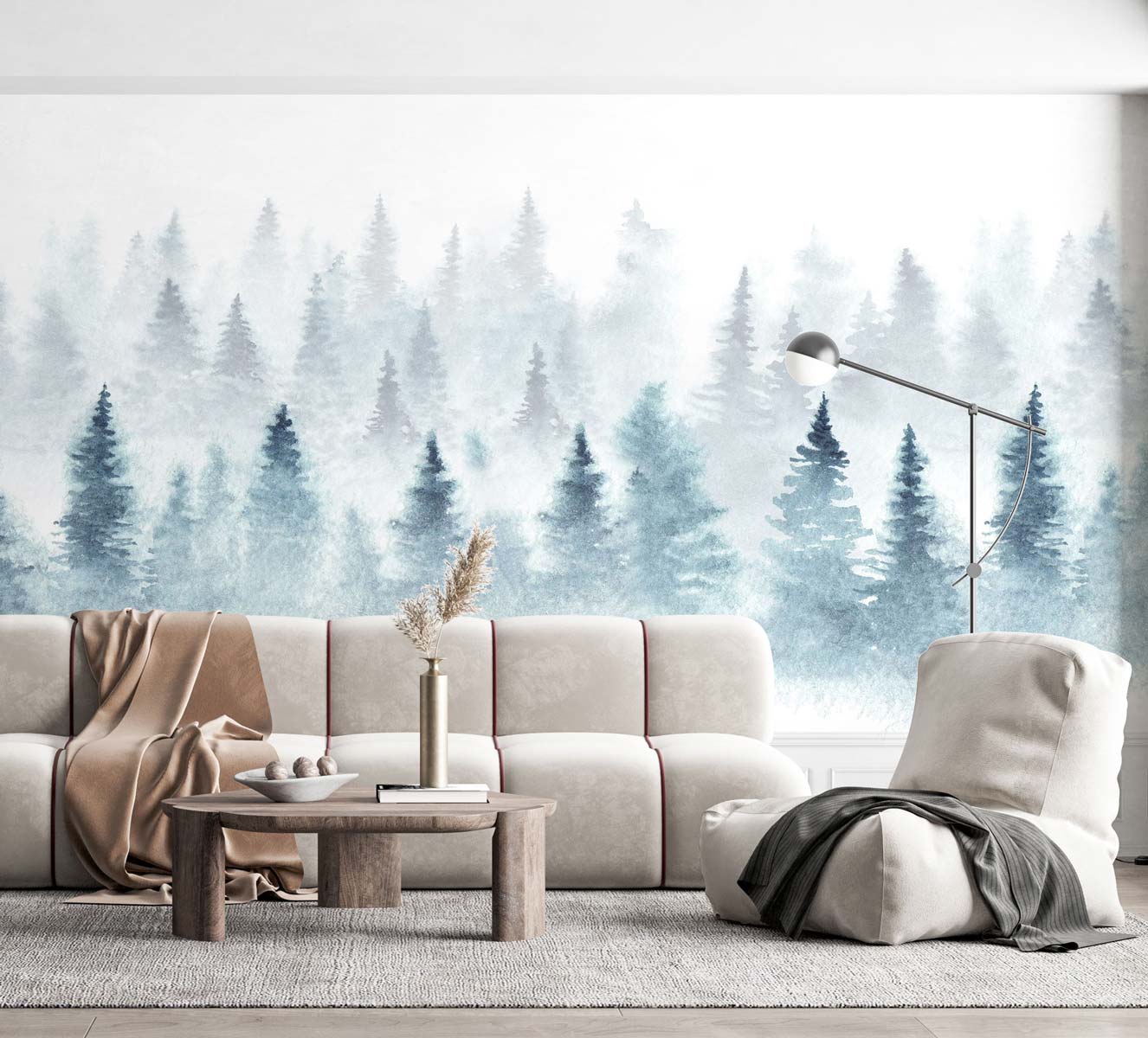 Veer Decor Winter Pack 1 & 2 in Blue Wall Mural Nature Mural Blue  Mural - 8184-BDL-DH