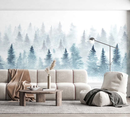 Veer Decor Winter Pack 1 & 2 in Blue Wall Mural Nature Mural Blue  Mural - 8184-BDL-DH