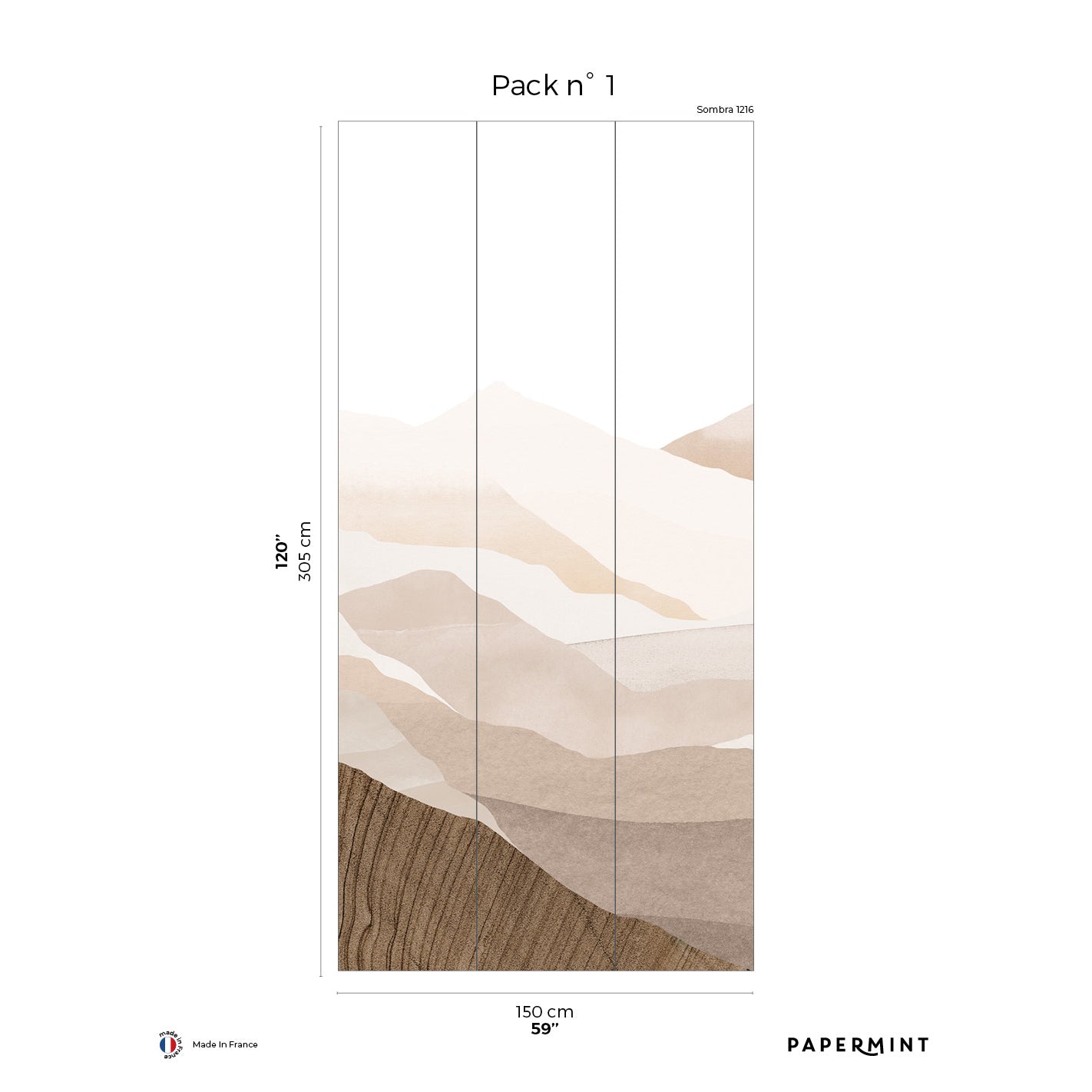 Veer Decor Montagna Pack 1 in Pink Wall Mural Nature Mural Pink  Mural - 8184-CE2-A