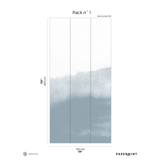 Veer Decor Mountain Water Pack 1 in Blue Wall Mural Nature Mural Blue  Mural - 8184-CG1-A