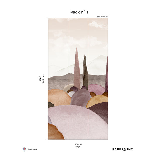 Veer Decor Provence Pack 1 in Pink Wall Mural Nature Mural Pink  Mural - 8184-CQ2-A