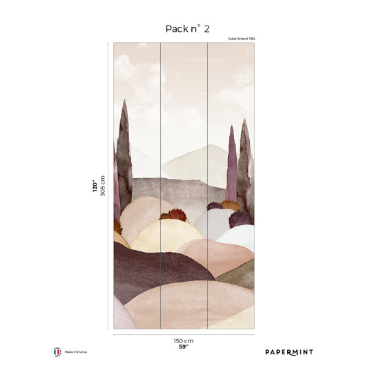 Veer Decor Provence Pack 2 in Pink Wall Mural Nature Mural Pink  Mural - 8184-CQ2-B