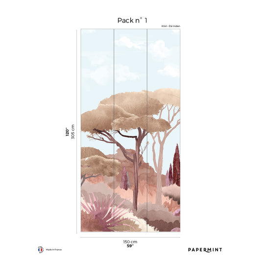 Veer Decor Riviera Pack 1 in Orange Wall Mural Coastal Mural Orange  Mural - 8184-CU2-A