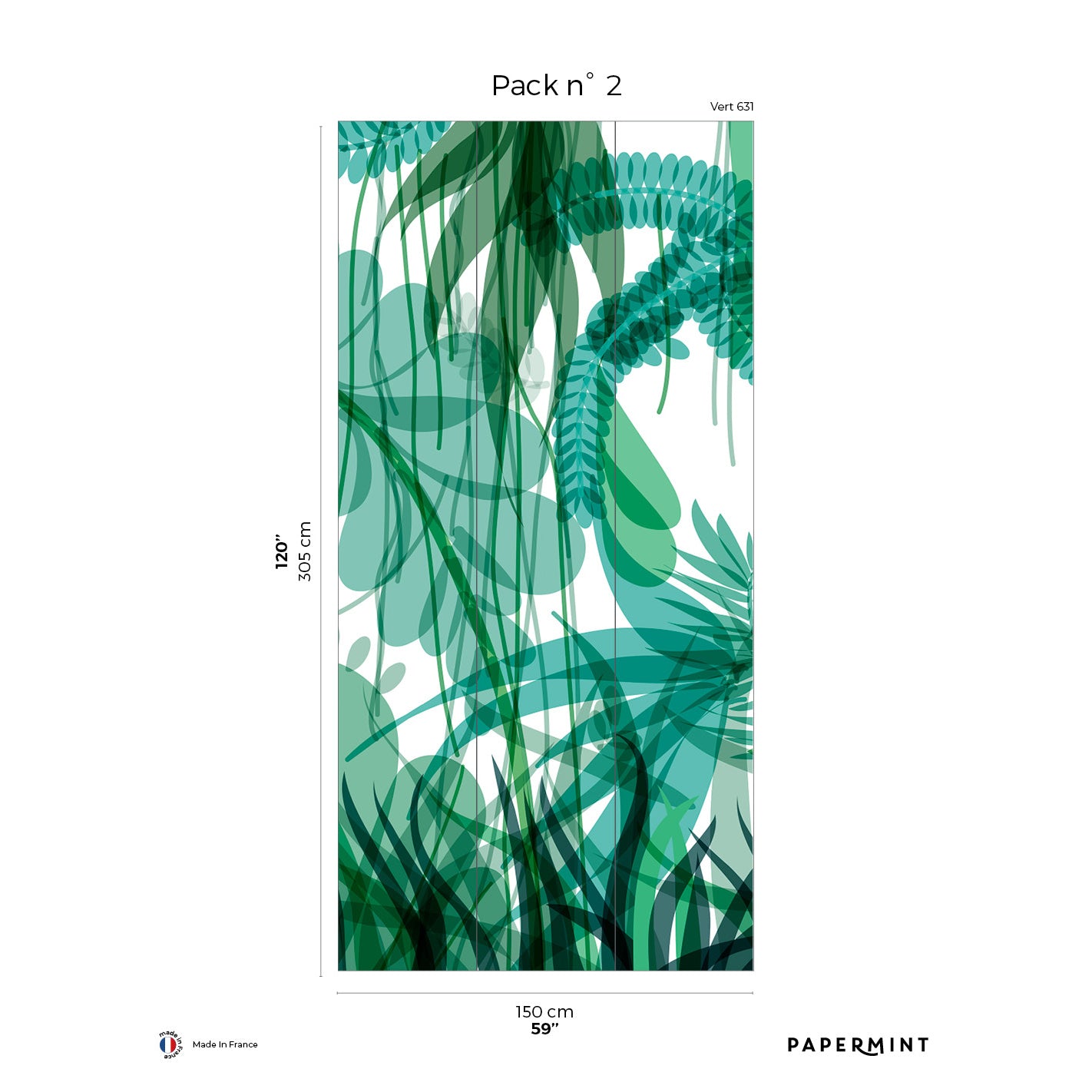 Veer Decor Toucan Pack 2 in Green Wall Mural Tropical Mural Green  Mural - 8184-DE1-B