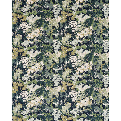 SCHUMACHER FABRIC  UNCOMMON THREADS VERDURE TAPESTRY   PEACOCK   - 81850