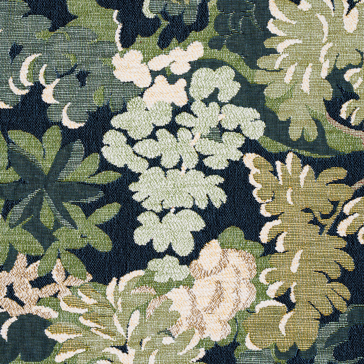 SCHUMACHER FABRIC  UNCOMMON THREADS VERDURE TAPESTRY   PEACOCK   - 81850