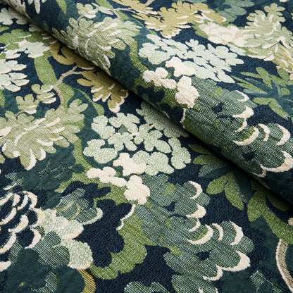 SCHUMACHER FABRIC  UNCOMMON THREADS VERDURE TAPESTRY   PEACOCK   - 81850
