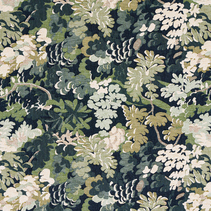 SCHUMACHER FABRIC  UNCOMMON THREADS VERDURE TAPESTRY   PEACOCK   - 81850