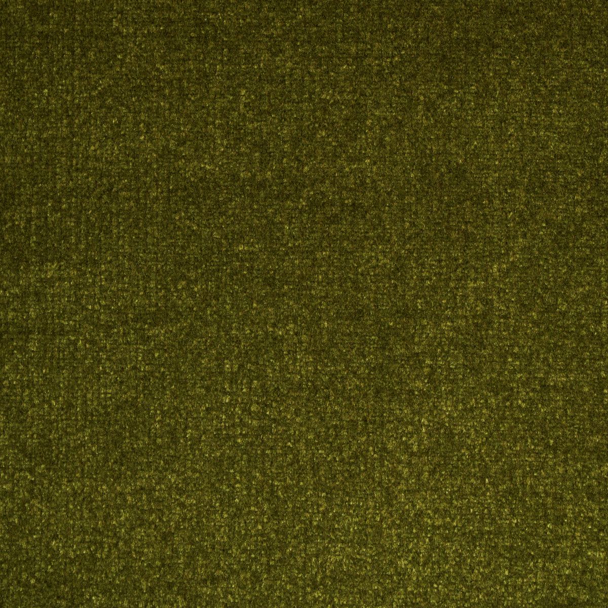 Olive green textured woven fabric swatch with speckled finish, suitable for upholstery or apparel.