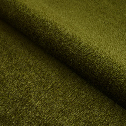 Olive green brushed fabric with soft, matte texture and gentle folds.
