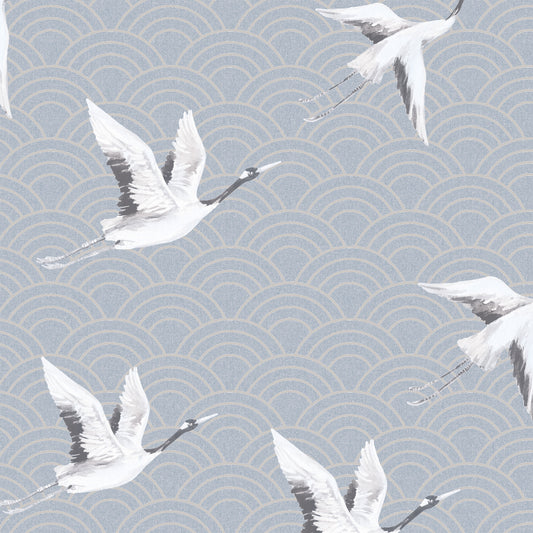 JF Fabrics -Wallpaper 8189 65 Wallpaper Blue  Non-Woven - 8931565 W9081