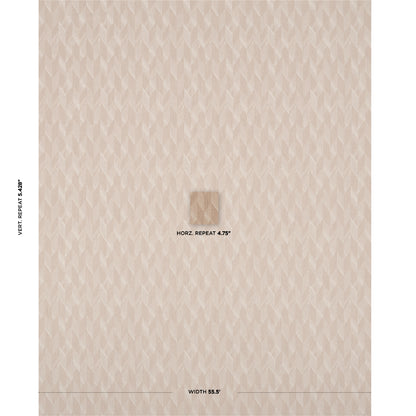 Beige textured wallpaper with a subtle diamond pattern and a small centered square detail; neutral wallcovering sample.