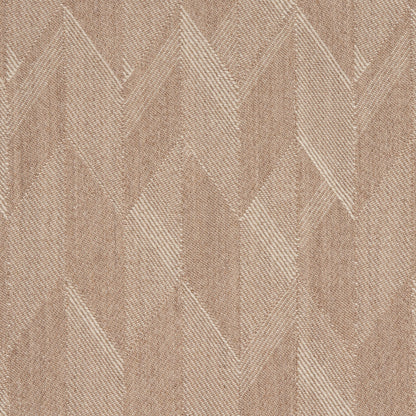 Beige jacquard fabric with subtle geometric chevron/triangle pattern and soft textured upholstery look.
