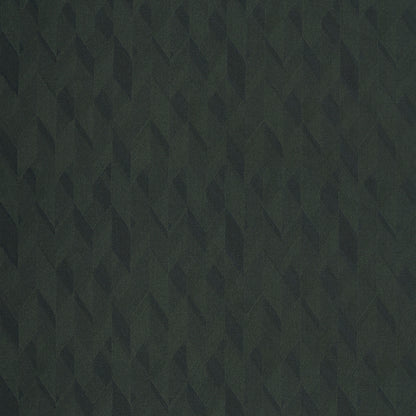 Dark olive-green knitted fabric with subtle geometric chevron pattern, textured for jackets or accessories.
