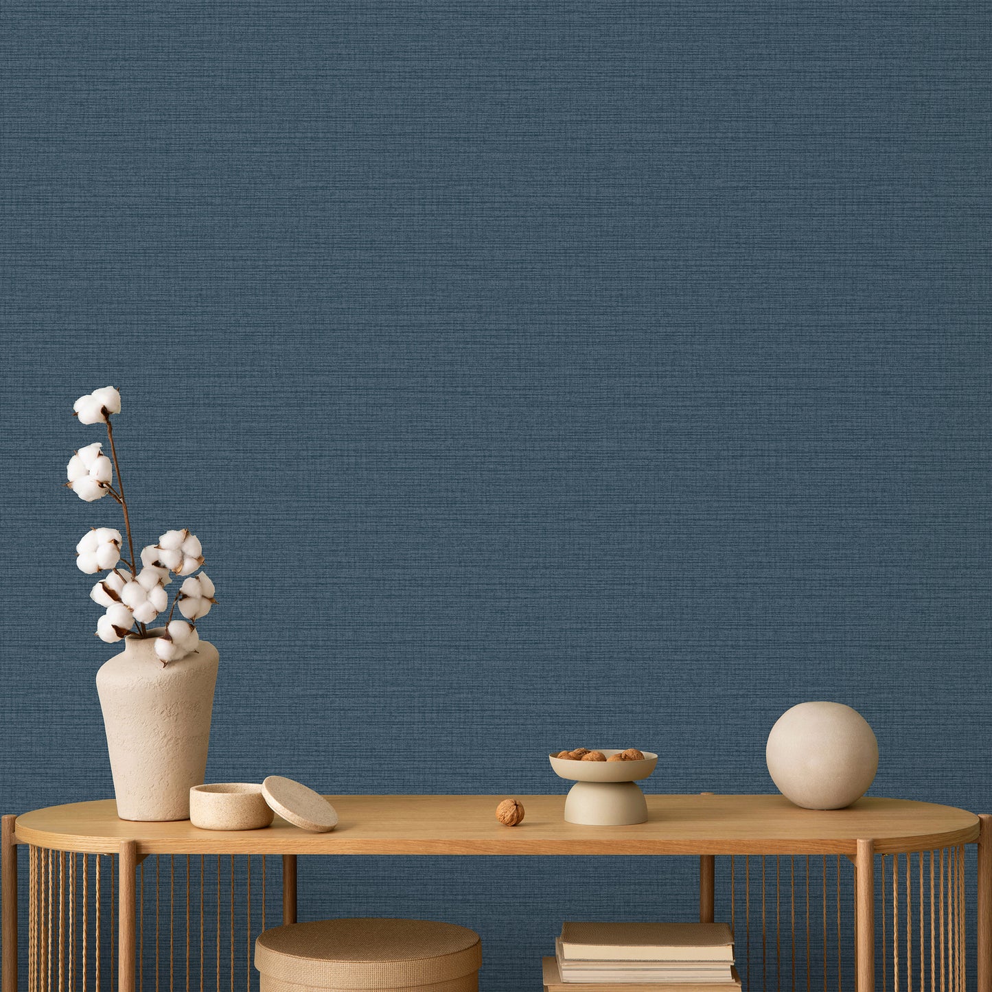 Veer Decor Horizontal Stria Texture Navy Blue Wallpaper Abstract Transitional Navy  Wallpaper - 8195-AA1