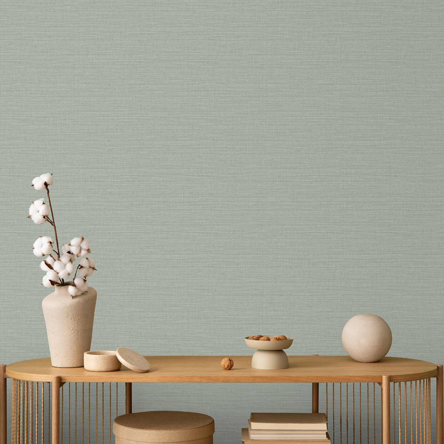 Veer Decor Horizontal Stria Texture Green Wallpaper Abstract Transitional Sage  Wallpaper - 8195-AA3