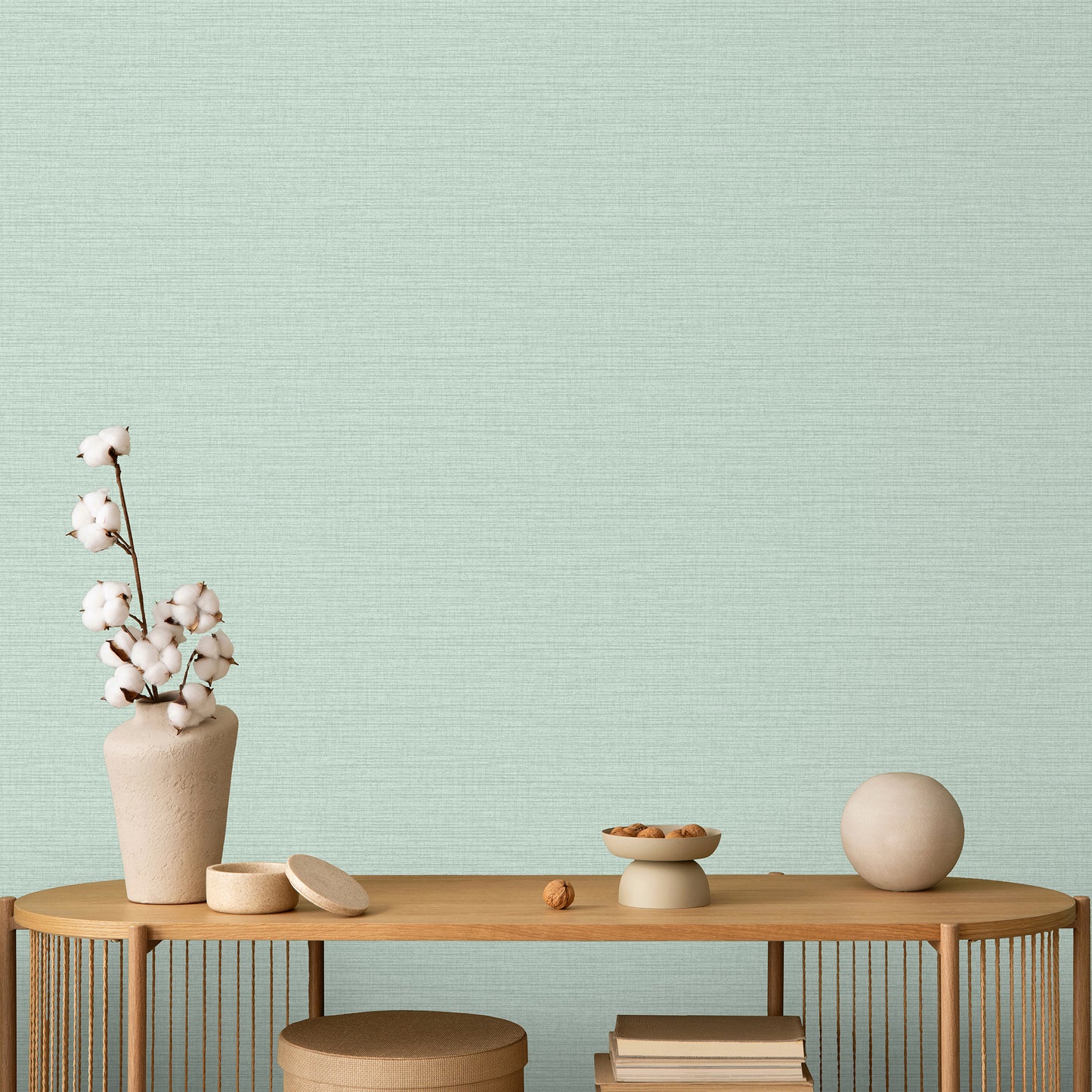 Veer Decor Horizontal Stria Texture Aqua Green Wallpaper Abstract Transitional Teal  Wallpaper - 8195-AA8