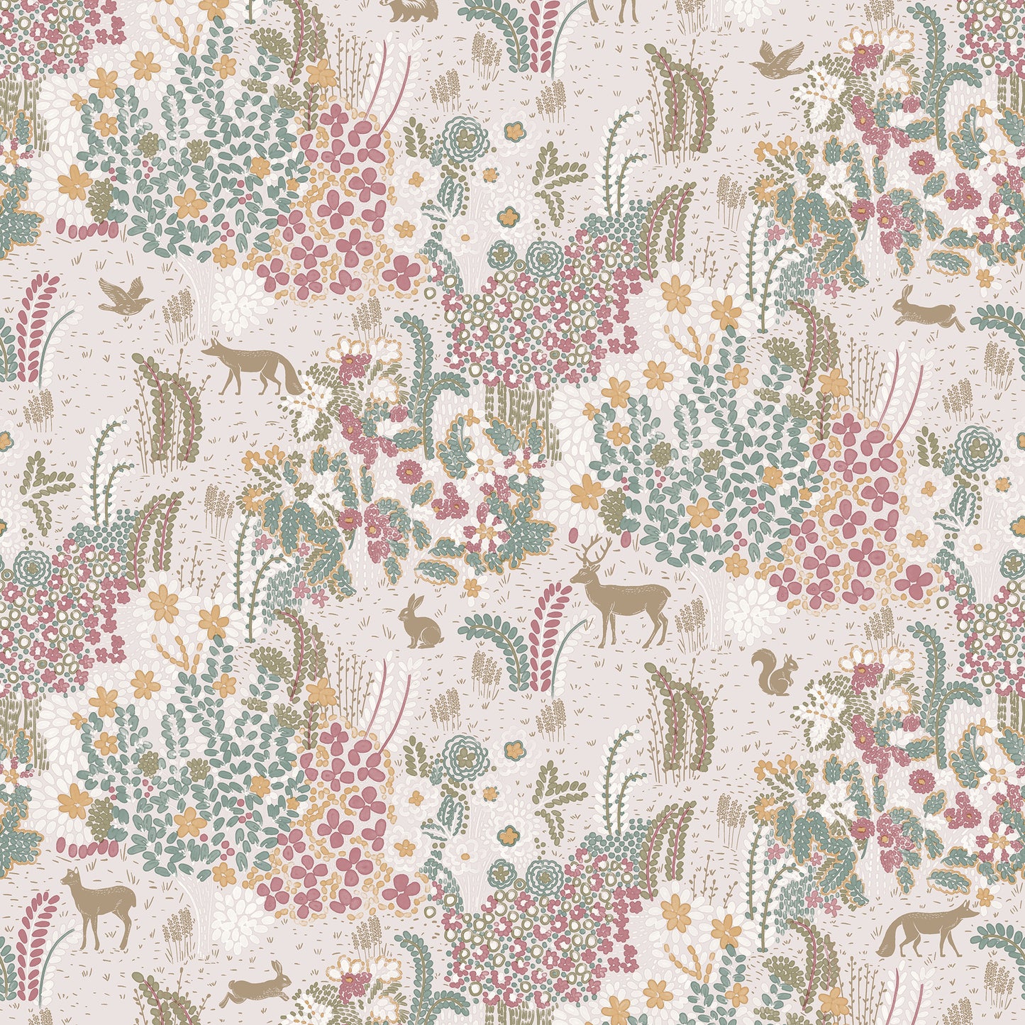Veer Decor Babylon Pink Wallpaper Floral Transitional Pink  Wallpaper - 8195-AC2