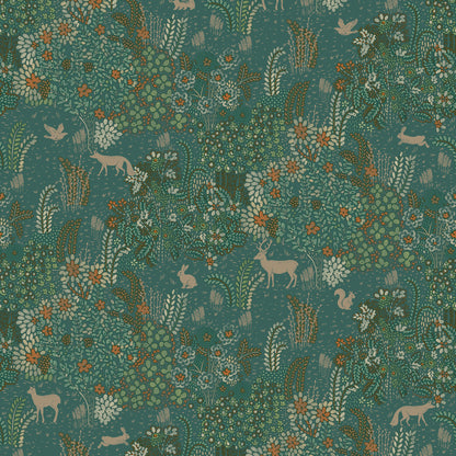 Veer Decor Babylon Green Wallpaper Floral Transitional Green  Wallpaper - 8195-AC3