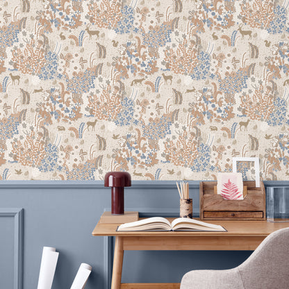 Veer Decor Babylon Beige Wallpaper Floral Transitional Beige  Wallpaper - 8195-AC4