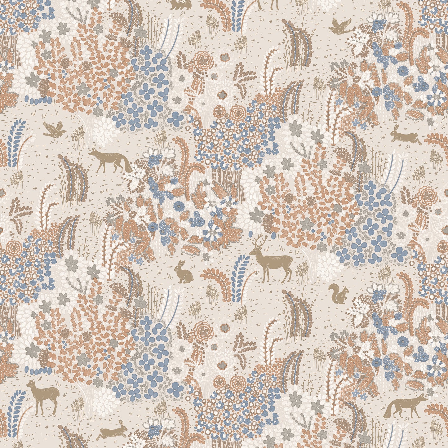 Veer Decor Babylon Beige Wallpaper Floral Transitional Beige  Wallpaper - 8195-AC4